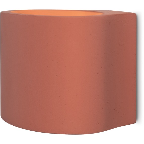 Настенная красная бра с плафоном из цемента под сменную лампу G9 Freya Terra FR5582WL-01R