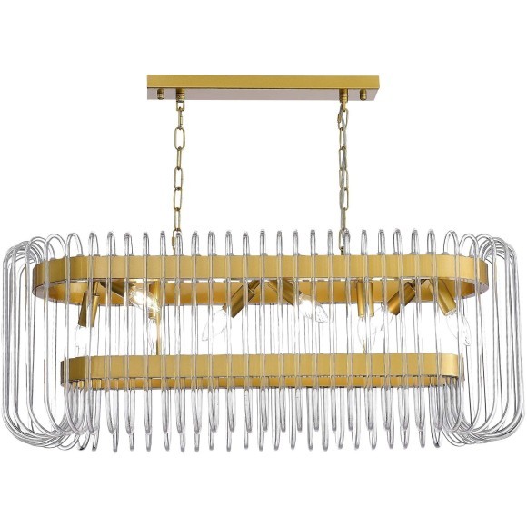 SL1228.203.08 Люстра подвесная ST-Luce Золотистый/Прозрачный E14 8*40W GROSSETO