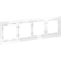 VLS110401 Рамка стеклянная для электрических изделий VOLTUM серии S70 на 4 поста белого цвета из стекла