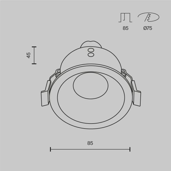 Встраиваемый светильник Technical DL032-2-01W-1(N)