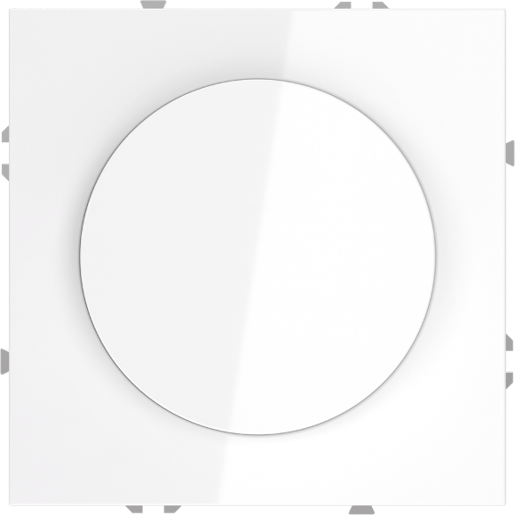 VLS070301 Диммер (светорегулятор) поворотно-нажимной 600 Ватт, белого глянцевого цвета VOLTUM S70 (белый глянцевый)