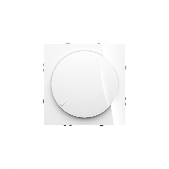 VLS070301 Диммер (светорегулятор) поворотно-нажимной 600 Ватт, белого глянцевого цвета VOLTUM S70 (белый глянцевый)