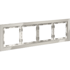 VLS110403 Рамка стеклянная для электрических изделий VOLTUM серии S70 на 4 поста кашемирового цвета из стекла VLS110403 Рамка стеклянная для электрических изделий VOLTUM серии S70 на 4 поста кашемирового цвета из стекла