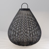 Maytoni Plet O530FL-L5B3K1 Уличный переносной влагозащищенный светильник из ротанга, диаметр 48см, управляемый пультом ДУ, работает на аккумуляторе USB Type-C зарядка, 5Вт, 150Лм, 120°, CRI90, IP54