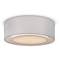 Потолочный накладной светильник Maytoni Bergamo MOD617CL-04GR серый тканевый гладкий плафон-абажур, диаметр 52см, лампы 3xE27