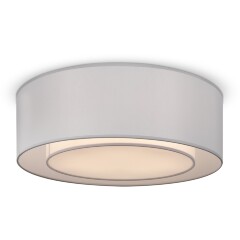 Потолочный накладной светильник Maytoni Bergamo MOD617CL-04GR серый тканевый гладкий плафон-абажур, диаметр 52см, лампы 3xE27