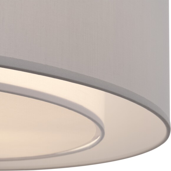 Потолочный накладной светильник Maytoni Bergamo MOD617CL-04GR серый тканевый гладкий плафон-абажур, диаметр 52см, лампы 3xE27