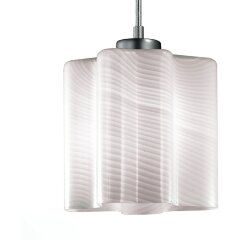 SL117.503.01 Светильник подвесной ST-Luce Серебристый/Белый с полосками E27 1*60W ONDE SL117.503.01 Светильник подвесной ST-Luce Серебристый/Белый с полосками E27 1*60W ONDE