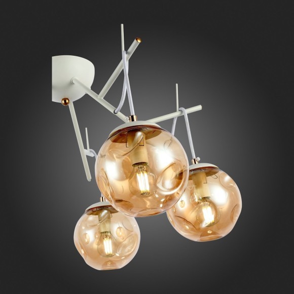 SLE110202-05 Светильник потолочный Белый/Янтарный E14 5*40W CALLETTA SLE110202-05 Светильник потолочный Белый/Янтарный E14 5*40W CALLETTA