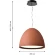 Favourite Halva 4814-4P Современный подвесной светодиодный светильник в стиле минимализм, терракотовый матовый плафон полусфера диаметром 45 см, матовый акриловый рассеиватель, LED 38Вт 3000K 2847Лм CRI90 120° IP20 220В