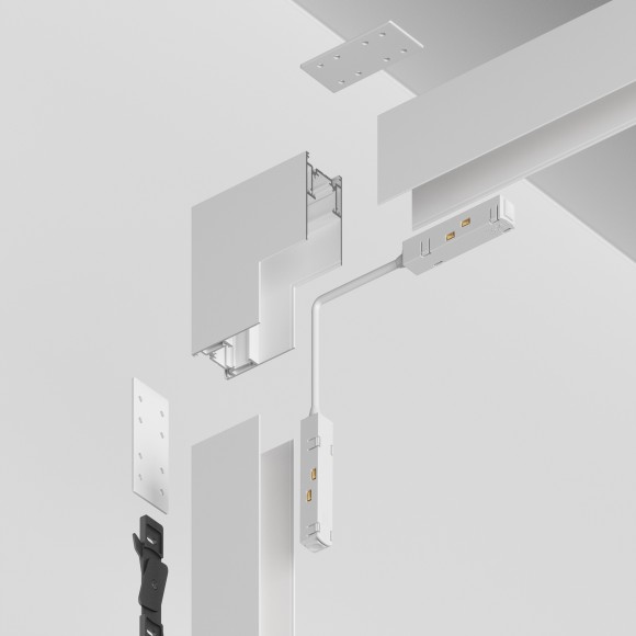 Угловой коннектор внутренний вертикальный для накладного шинопровода Maytoni Gravity TRX010ICL-21W