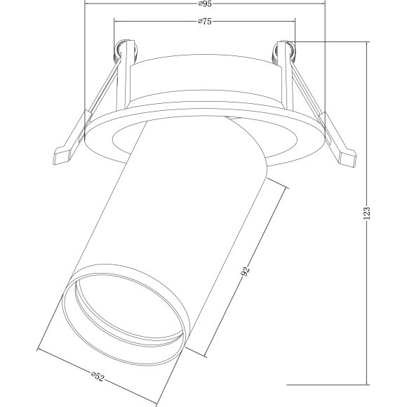 Встраиваемый светильник Maytoni C048CL-U-1W Focus S под лампу 1xGU10 10W