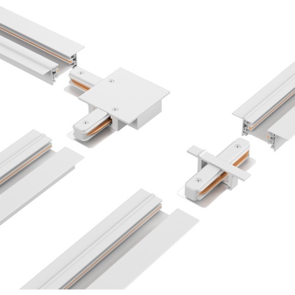2м белый встраиваемый в ГКЛ однофазный шинопровод Crystal Lux CLT 0.121 01 L2000 WH