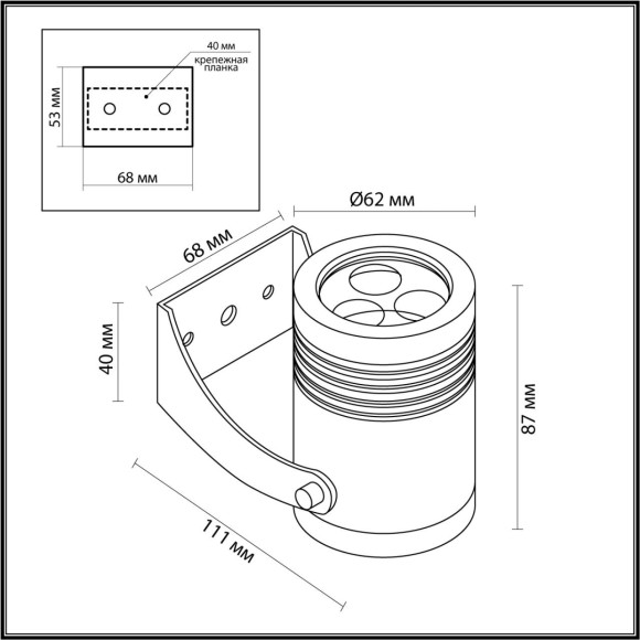 Фасадный поворотный светильник на 360° IP67 LED CREE 6W 3000K Odeon Light STIMA 6648/6WA3