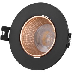 DK3061-BBR Встраиваемый светильник, IP 20, 10 Вт, GU5.3, LED, черный/бронзовый, пластик