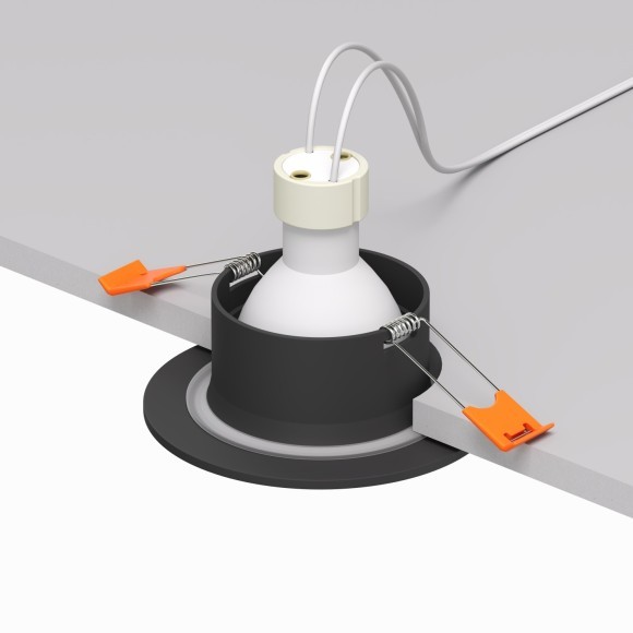 DK3016-BK Встраиваемый светильник влагозащищенный IP65 GU10 черный