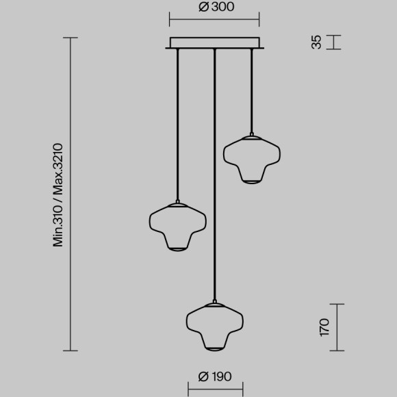 Подвесной светильник Maytoni Sirocco MOD359PL-L17BS3K