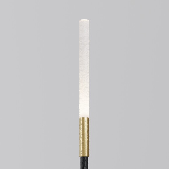 Maytoni Flare S O524FL-L2B3K Ландшафтный светодиодный светильник столбик 80 см, диаметр 1 см, окантовка латунь, основание металл алюминий черный, плафон акрил, монтаж в грунт LED 2.4Вт 3000K 115Лм IP65 360° 24V