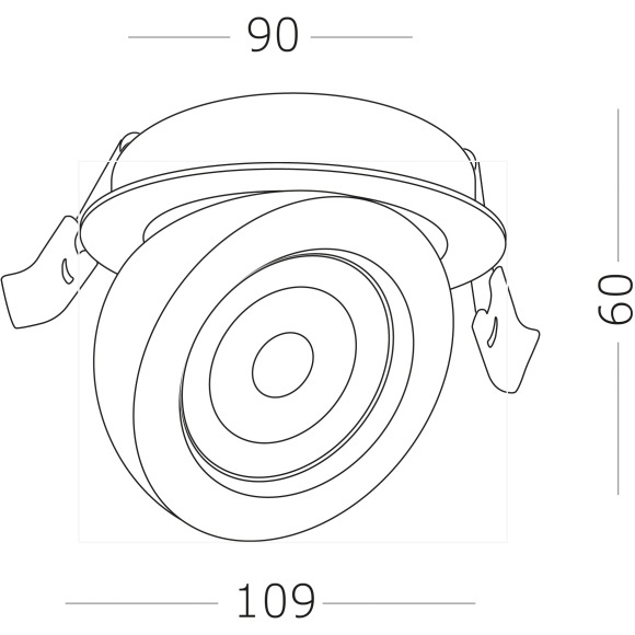 ST654.548.10 Св-к встр. Белый LED 1*10W 4000K 850Lm Ra90 38° IP20 D109xH60 180-240V Встраиваемые светильники