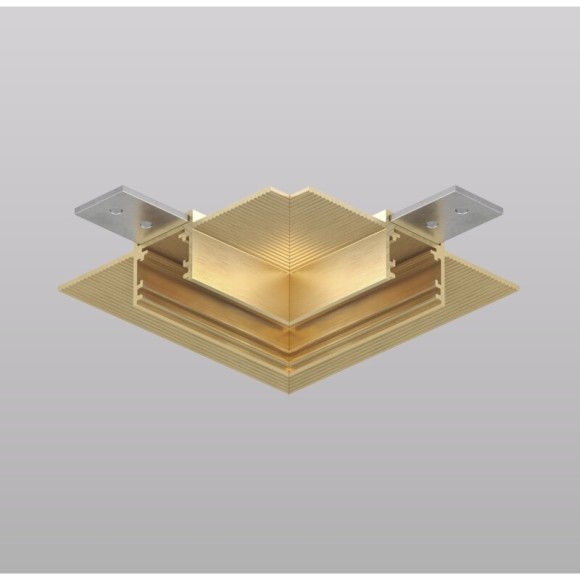 TR5705-SB Угловой элемент для шинопровода в ГКЛ 12.5мм цвет сатинированная латунь Denkirs Shine Hide 48V