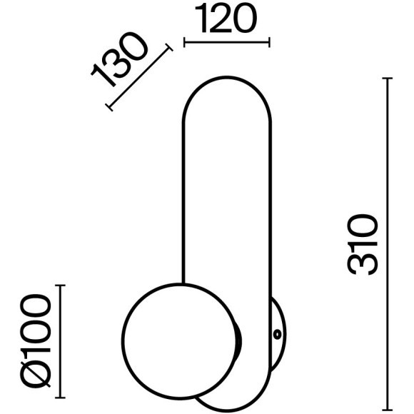 Настенный светильник (бра) Maytoni MOD419WL-01G Настенный светильник (бра) Maytoni MOD419WL-01G