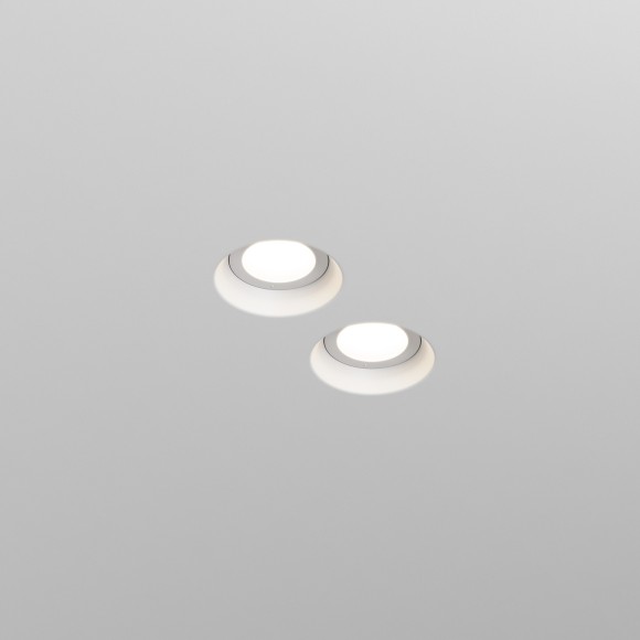 DL137-GU10-W Безрамочнный спот для ПВХ натяжных потолков под лампу GU10. В комплекте 3 белых и 1 черная рамка + антибликовый фильтр Maytoni Intro 2.0 Sharp