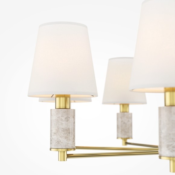 Люстра на штанге с благородным серым мрамором Maytoni MOD483PL-08BS