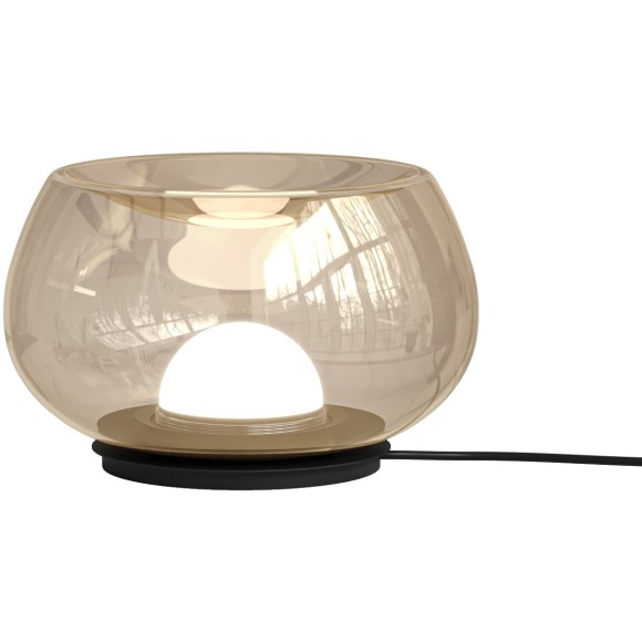 DK6747-BK+AM Настольная лампа с янтарным стеклом Denkirs FLOA 8 Вт 3000К