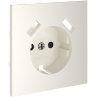 VLS000913 Накладка для розетки с заземлением и защитными шторками, с зарядкой от USB (ТИП A + ТИП A) бежевого цвета VOLTUM S70 (хлопок)