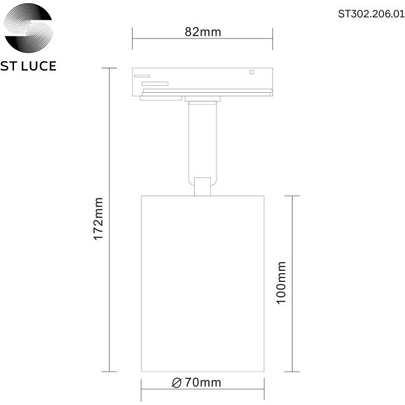 ST302.206.01 однофазный двужильный трековый светильник ST Luce под сменную лампу GU10 ST302.206.01 однофазный двужильный трековый светильник ST Luce под сменную лампу GU10