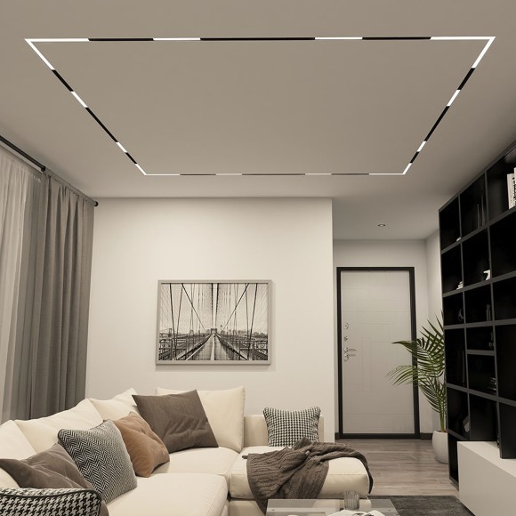 DK8014-BK Трековый магнитный светодиодный SMART (TUYA, Алиса, Wi-Fi, пам. настроек) светильник Denkirs SMART 220V CRI90+ 3000-6000К 1520Лм 120° 18Вт