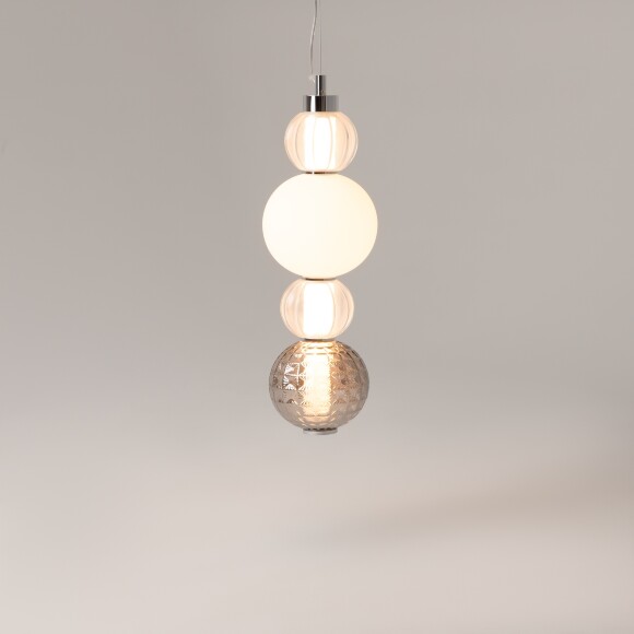 Подвесной светодиодный светильник Maytoni Collar P069PL-L17CH3K LED, стеклянный дизайнерский подвес, 17Вт 950Лм 3000K CRI90 360° IP20