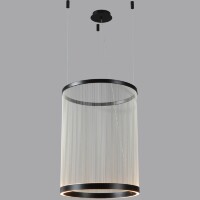 Crystal Lux ATRIUM B SP50W LED 4100/250.2 Подвесной светильник дизайнерский черный, с эффектом вертикальных световых линий в плафоне, LED 50Вт 5000Лм 3000К CRI90 IP20 220V