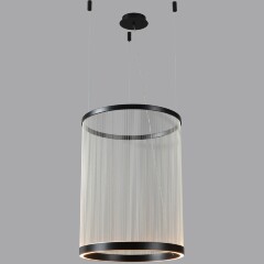 Crystal Lux ATRIUM B SP50W LED 4100/250.2 Подвесной светильник дизайнерский черный, с эффектом вертикальных световых линий в плафоне, LED 50Вт 5000Лм 3000К CRI90 IP20 220V