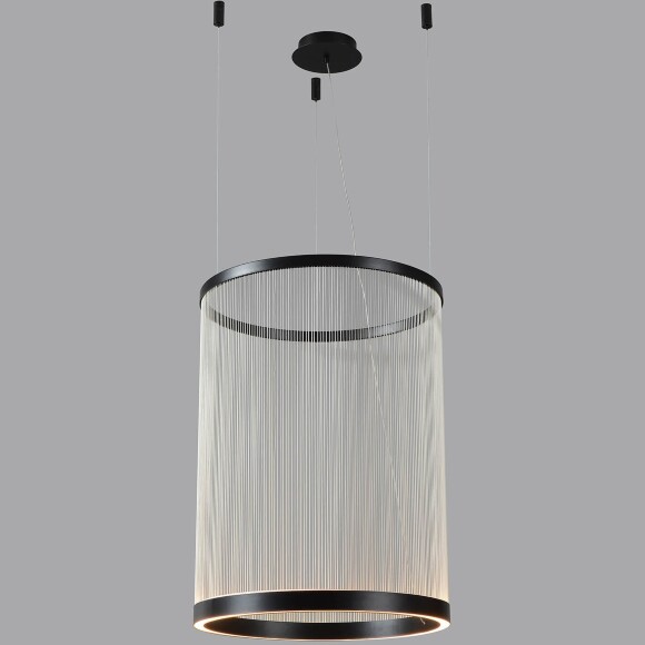 Crystal Lux ATRIUM B SP50W LED 4100/250.2 Подвесной светильник дизайнерский черный, с эффектом вертикальных световых линий в плафоне, LED 50Вт 5000Лм 3000К CRI90 IP20 220V