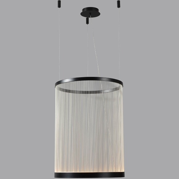 Crystal Lux ATRIUM B SP50W LED 4100/250.2 Подвесной светильник дизайнерский черный, с эффектом вертикальных световых линий в плафоне, LED 50Вт 5000Лм 3000К CRI90 IP20 220V