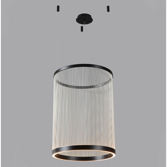 Crystal Lux ATRIUM B SP50W LED 4100/250.2 Подвесной светильник дизайнерский черный, с эффектом вертикальных световых линий в плафоне, LED 50Вт 5000Лм 3000К CRI90 IP20 220V