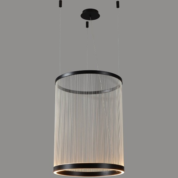 Crystal Lux ATRIUM B SP50W LED 4100/250.2 Подвесной светильник дизайнерский черный, с эффектом вертикальных световых линий в плафоне, LED 50Вт 5000Лм 3000К CRI90 IP20 220V