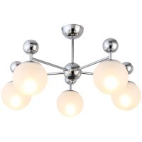 SLE106102-05 Светильник потолочный Хром/Белый E27 5*60W PECHIO