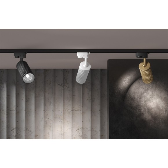 Однофазный двужильный трековый светильник Maytoni Unity TR011-1-GU10-G Focus Design под сменную лампу GU10