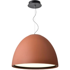 Favourite Halva 4814-6P Современный подвесной светодиодный светильник в стиле минимализм, терракотовый матовый плафон полусфера диаметром 60 см, матовый акриловый рассеиватель, LED 50Вт 3000K 4191Лм CRI90 120° IP20 220В