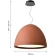 Favourite Halva 4814-6P Современный подвесной светодиодный светильник в стиле минимализм, терракотовый матовый плафон полусфера диаметром 60 см, матовый акриловый рассеиватель, LED 50Вт 3000K 4191Лм CRI90 120° IP20 220В