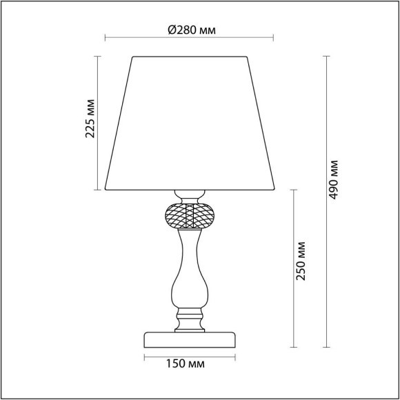 Настольная лампа с хрусталем Aurelia 3390/1T