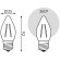 103802111 Лампа Gauss Filament Свеча 11W 810lm 2700К Е27 LED 1/10/50