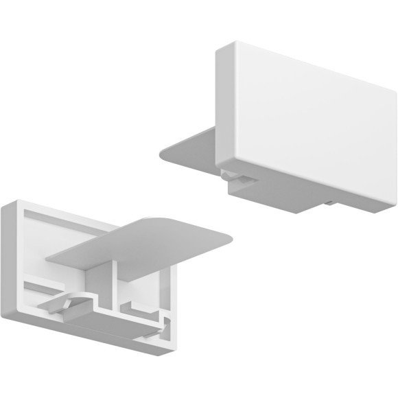 Торцевая заглушка 1шт для накладных однофазных шинопроводов Denkirs TR1107-WH