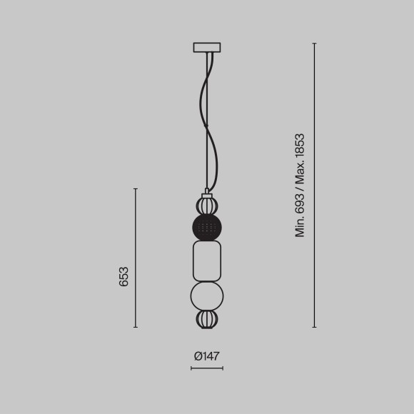 Подвесной светильник светодиодный Collar P069PL-L35CH3K Подвесной светильник светодиодный Collar P069PL-L35CH3K