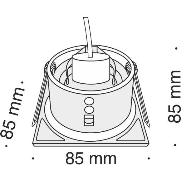 Встраиваемый светильник Maytoni DL033-2-01W Zoom IP65 под лампу 1xGU10 50W