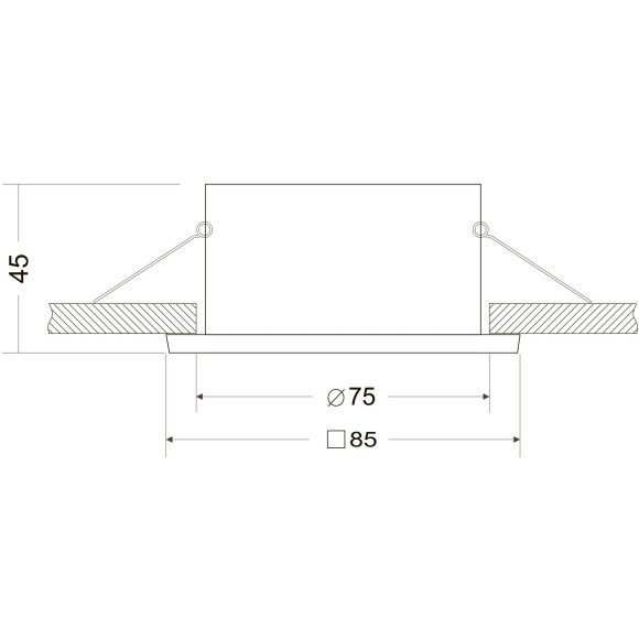 Встраиваемый светильник Maytoni DL033-2-01W Zoom IP65 под лампу 1xGU10 50W