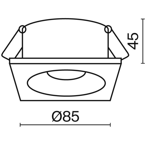 Встраиваемый светильник Maytoni DL033-2-01W Zoom IP65 под лампу 1xGU10 50W