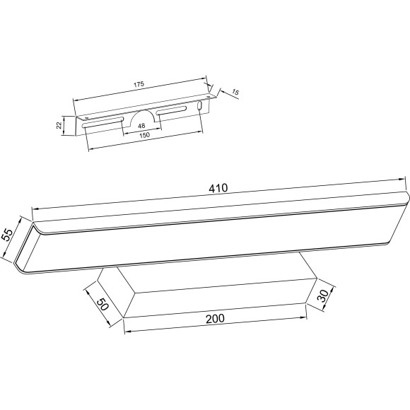 Подсветка для зеркал и картин Maytoni MIR005WL-L16W GleamLED 16.2W